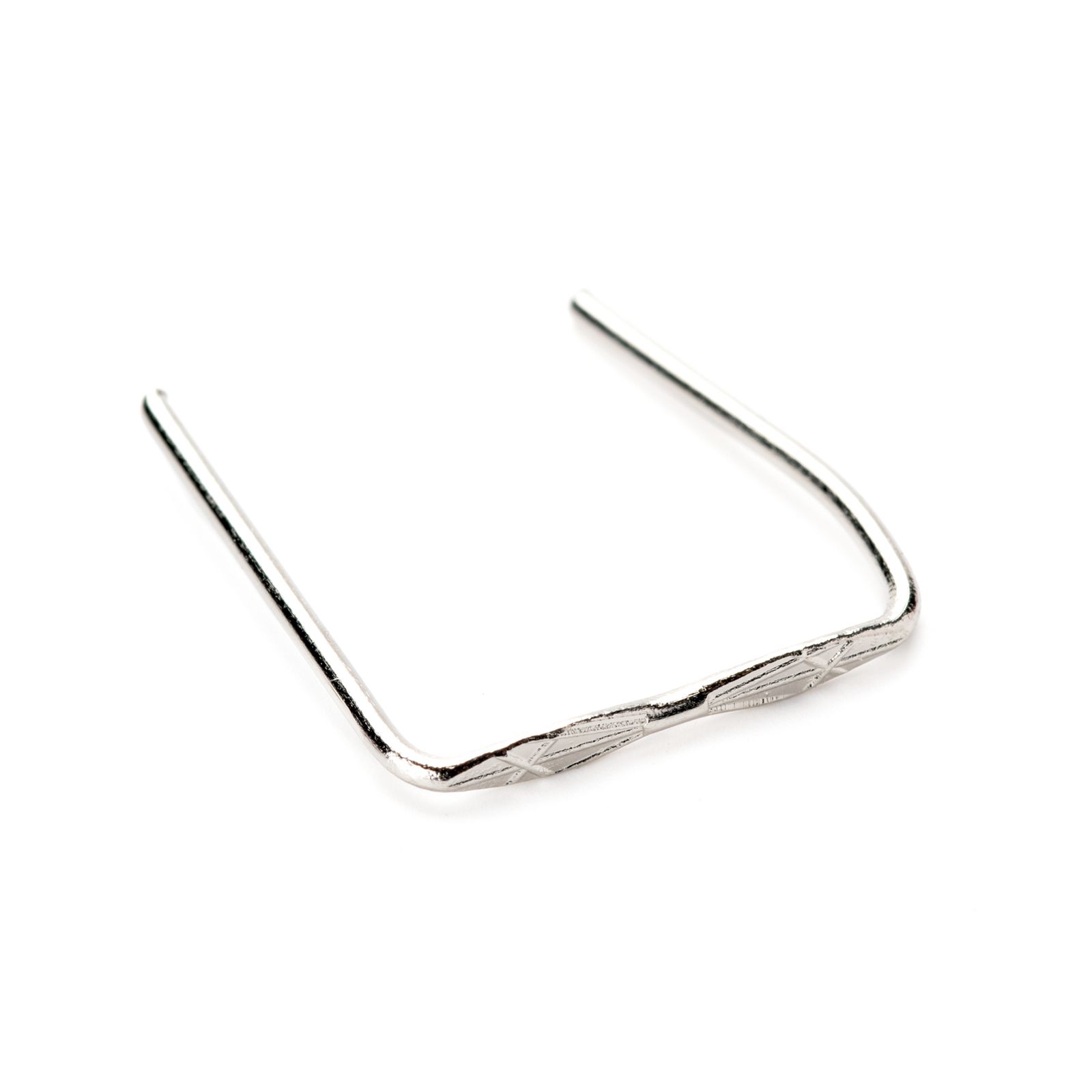 Clip mit Schleifenoptik, 14mm, Chrom