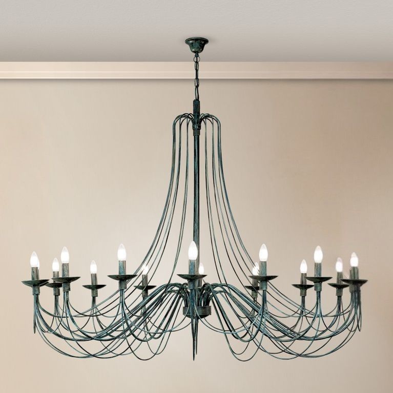 Chandelier VELA, 16-flames, Antique