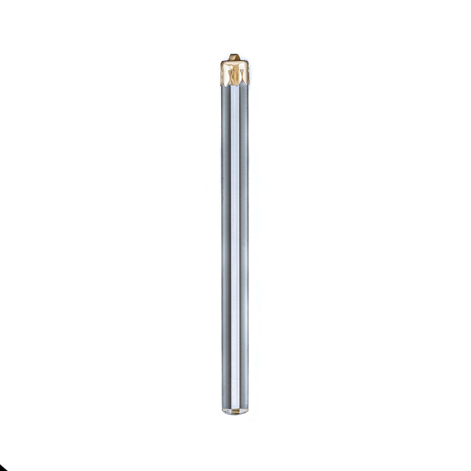 Kronleuchterbehang Glasstab, 1 Ende, 60mm, Gold, klar