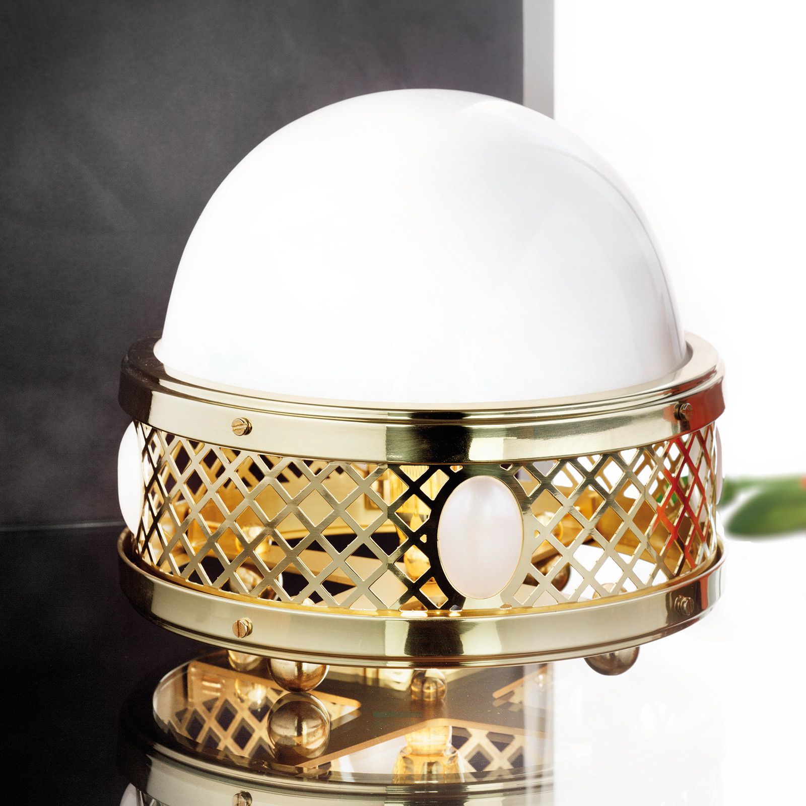 Table lamp ALT WIEN, shiny brass, H23cm