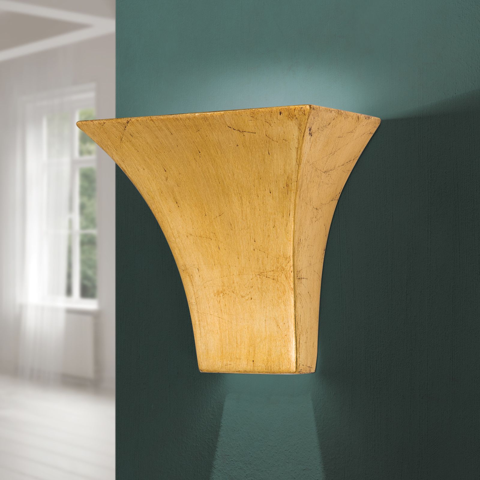 Wall light BATON, 1-flame, antique gold