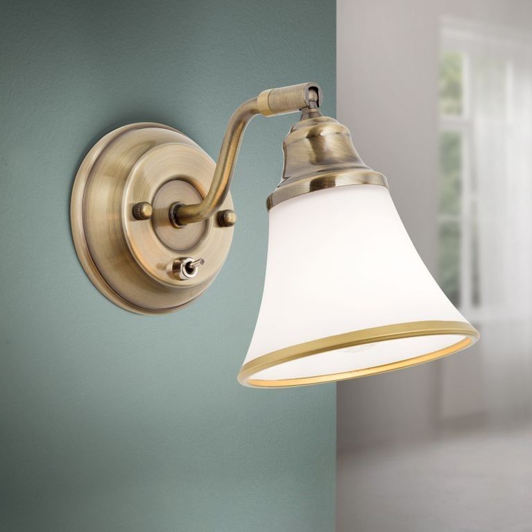 Wandleuchte MAJA, 1-flammig, Patina