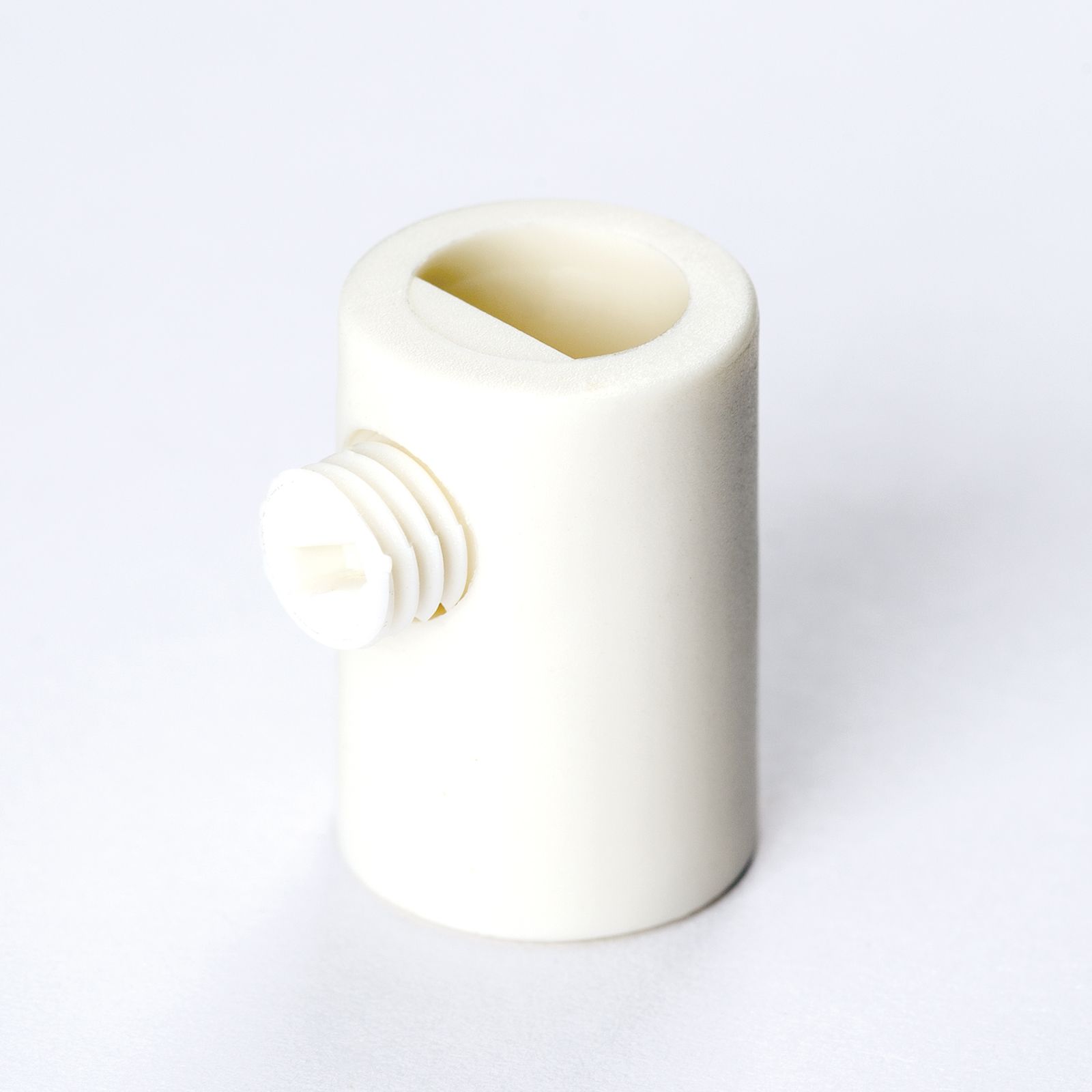 Klemmennippel mit M10x1 Gewinde, Weiß