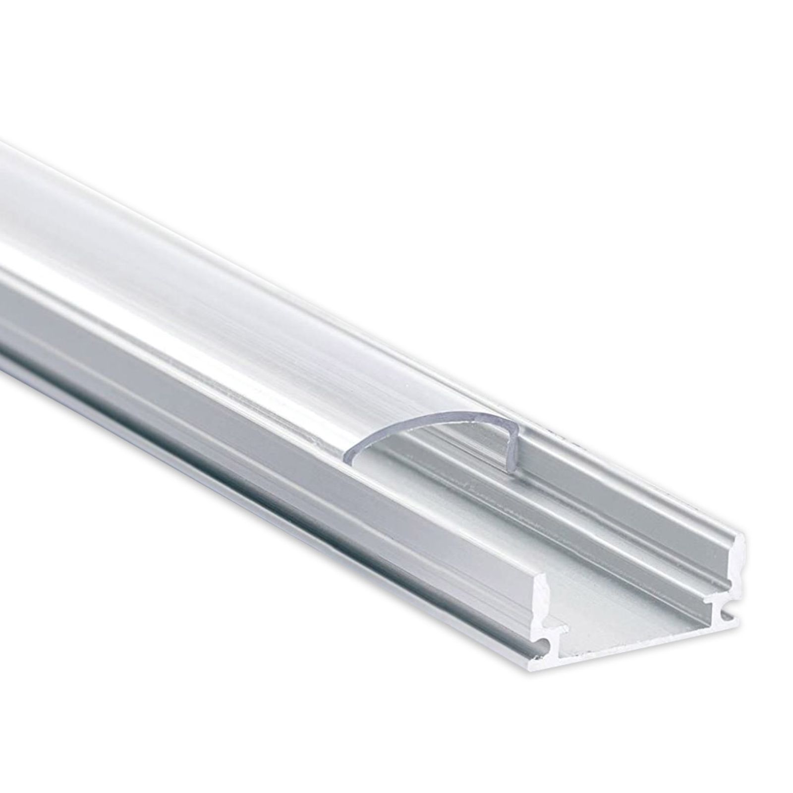 Aluminium profile for LED-Strips, opal matt, 1 m, 1000 mm