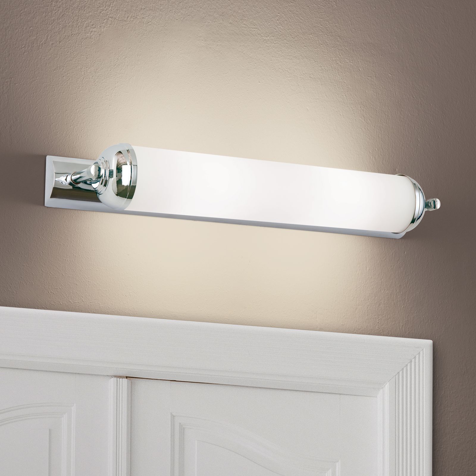 Längliche Wandleuchte WIENER NOSTALGIE, Chrom, 42cm