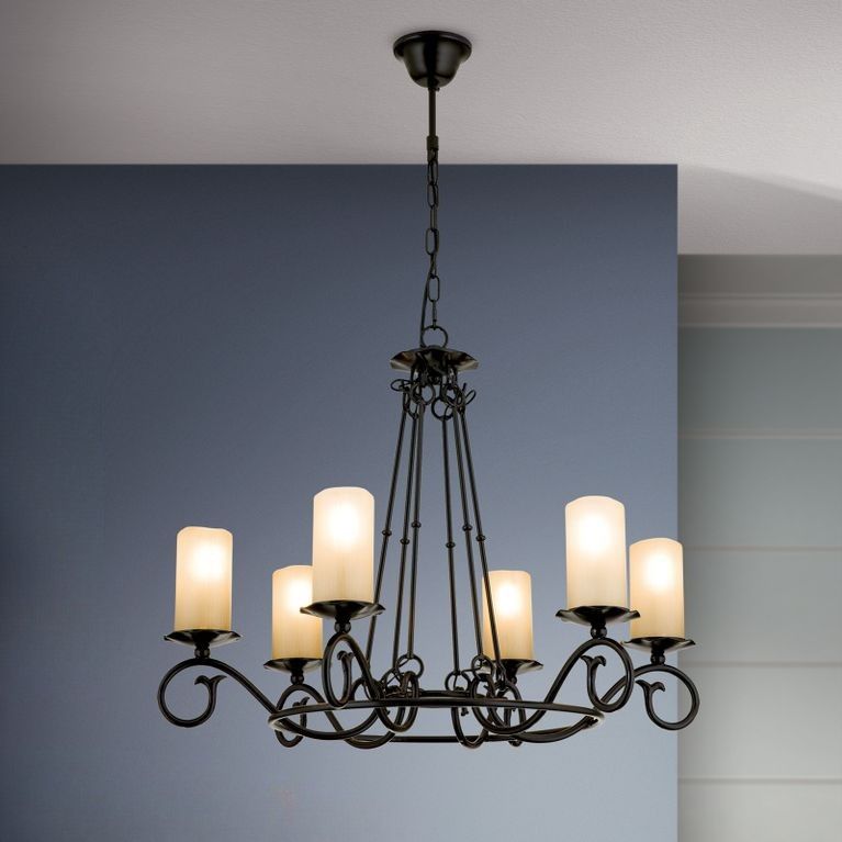 Chandelier RUSTICKA, 6-flames, Antique