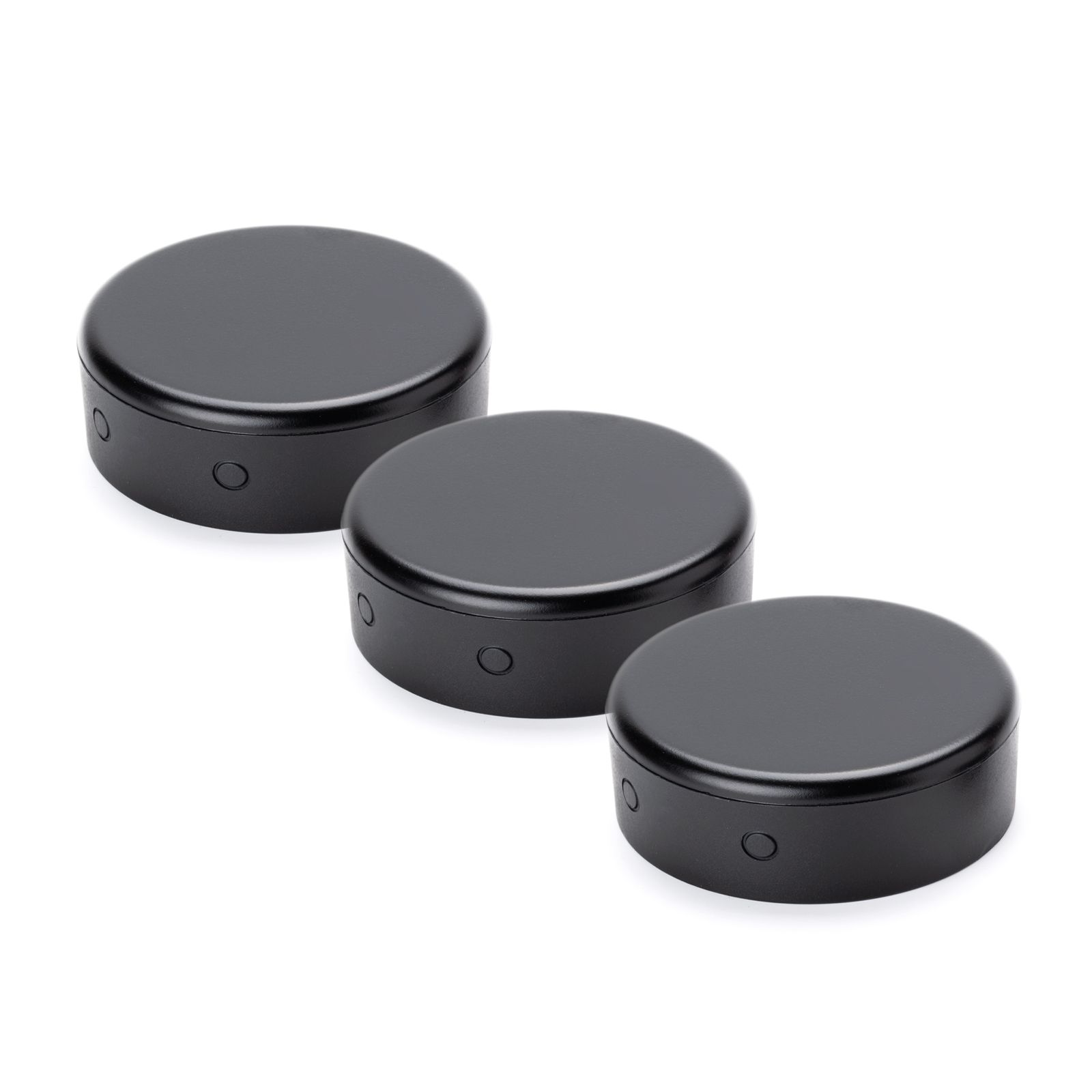 Junction box set, 3 pieces, PVC, Ø 70 mm, black