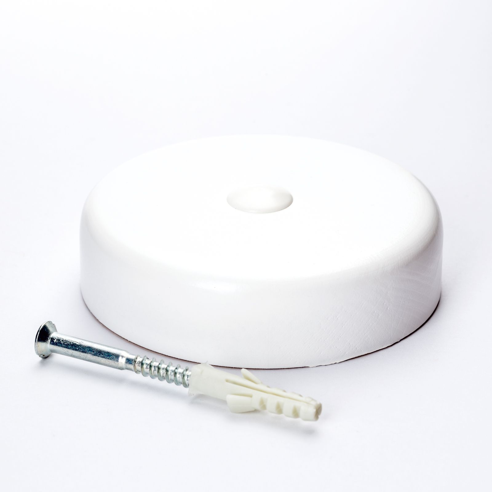 Verteilerdose, Holz, Ø 85 mm, Eiche-Weiß