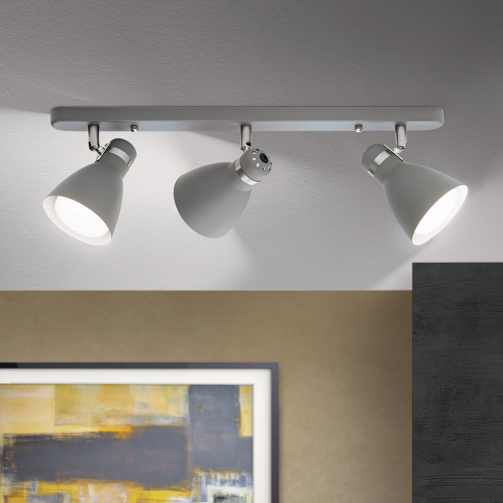 Strahler SCHOOL, grau, 3-flammig