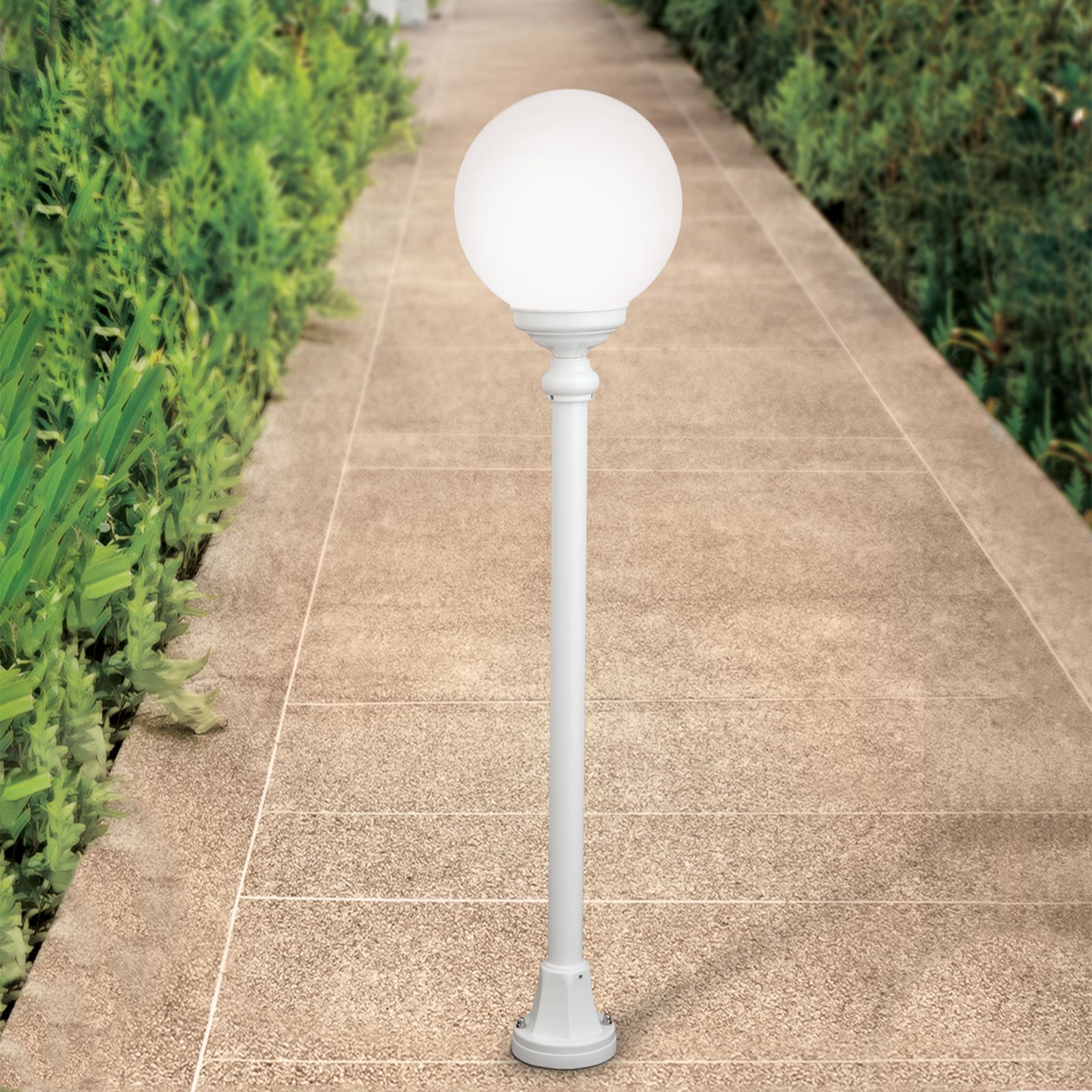 Venkovní svítidlo REIKA, bílé, H110cm