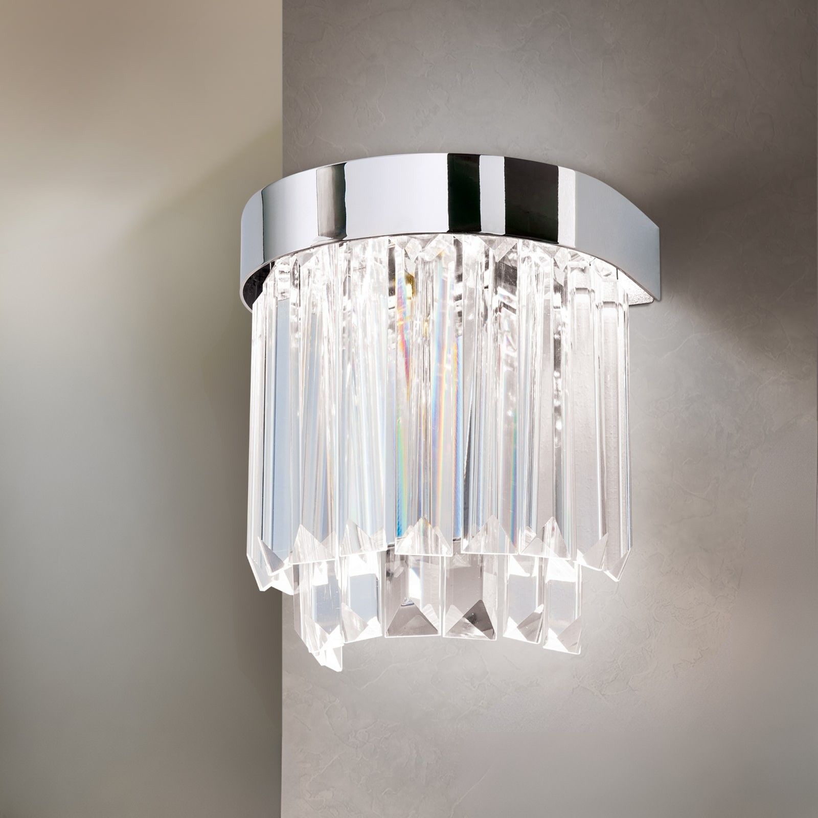 LED Wandleuchte PRISM, chrom
