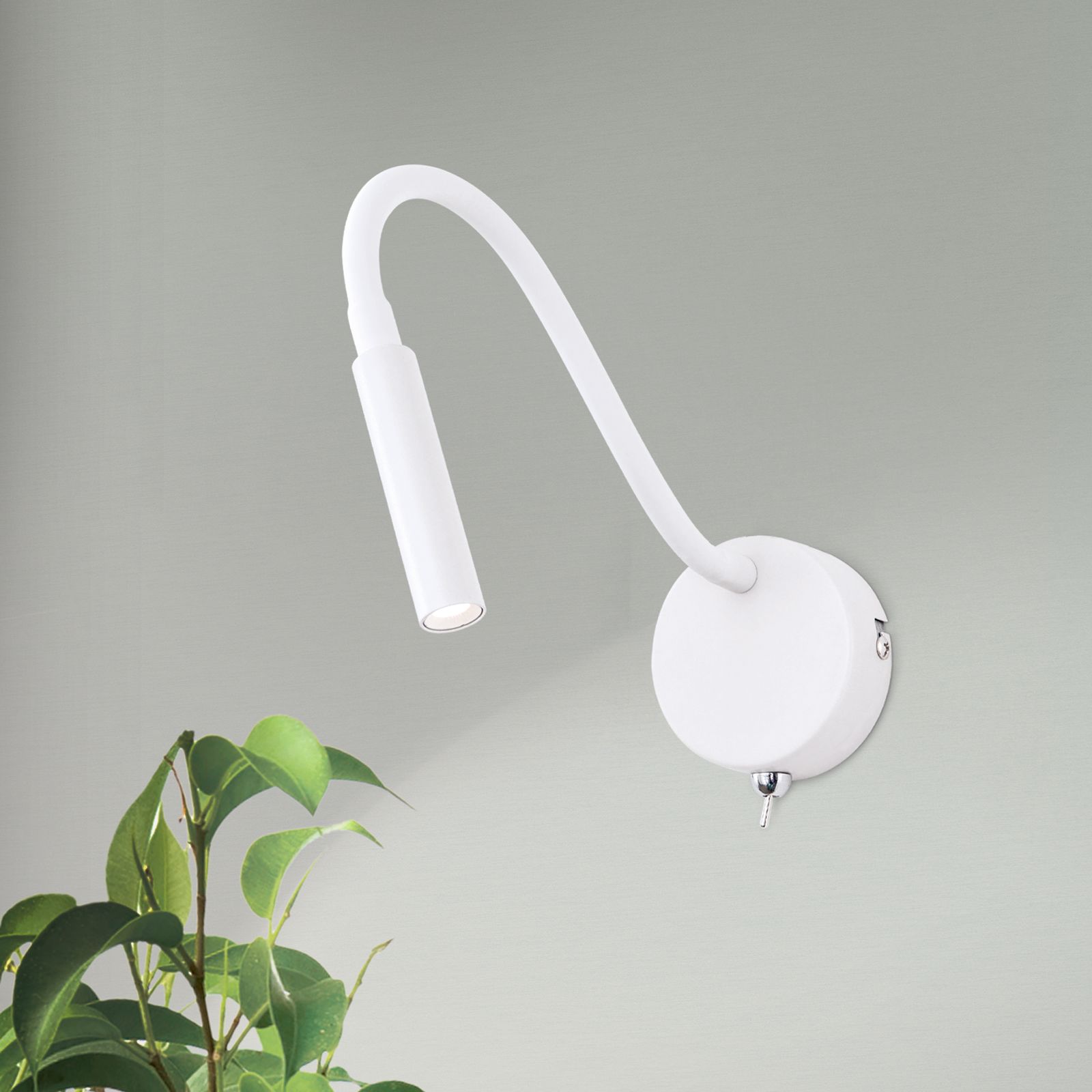 LED reading light FLEXI, white finish