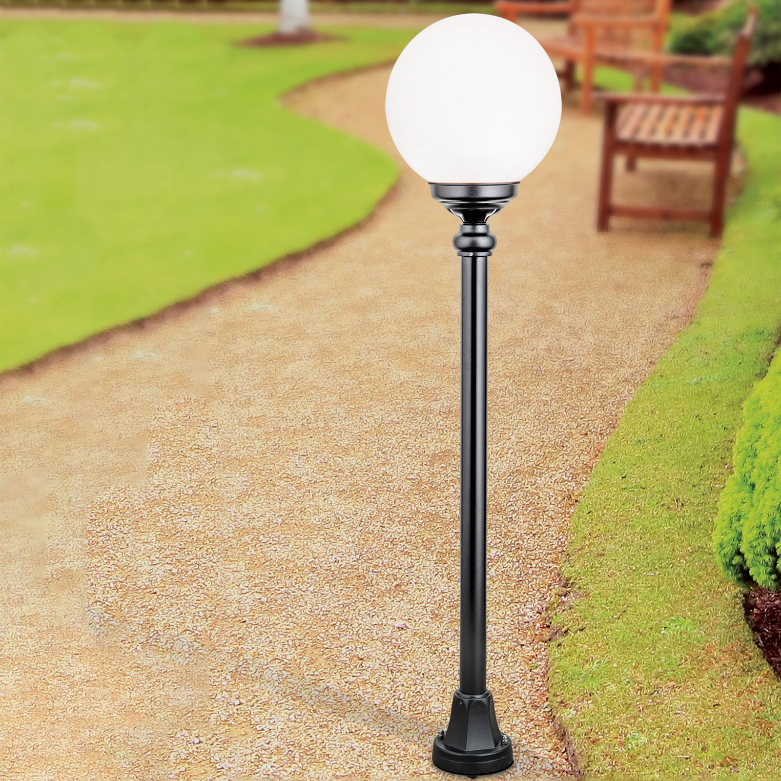 Außenleuchte REIKA, Schwarz, H110cm