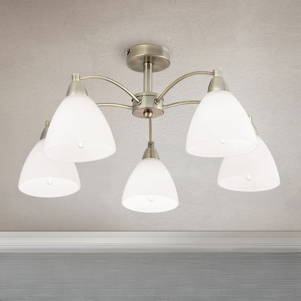 Deckenluster SUSAN, 5-flammig, Patina