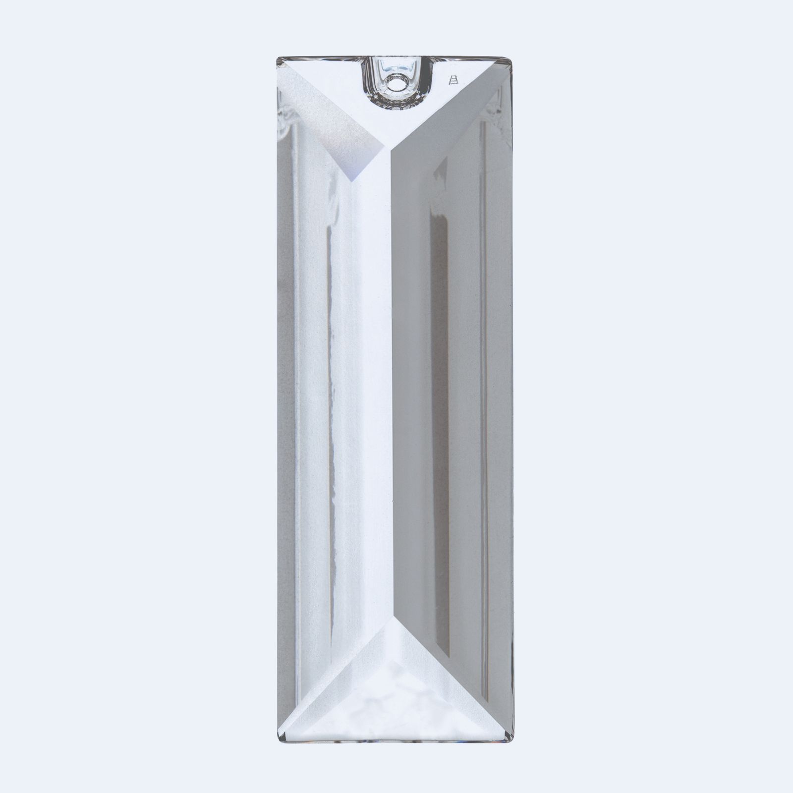 Chandelier crystal rectangle stone STRASS® Swarovski® Crystal, 63x22mm, transparent